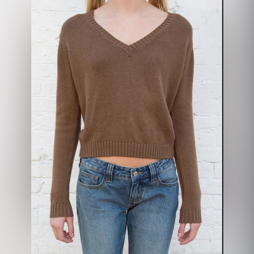 Brandy Melville crop brown sweater